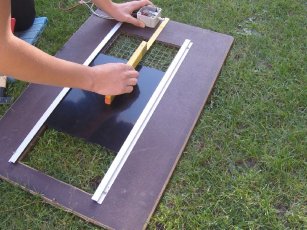 Montage Hühnerklappe